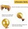 129pcs Latex Balloon Metallic Gold Balloons Different Sizes 18 12 10 5 Inch